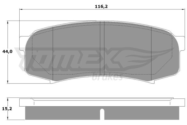 TOMEX BRAKES Piduriklotsi komplekt,ketaspidur TX 13-83